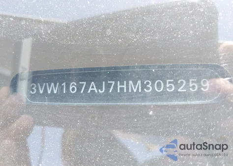 2017 Volkswagen Jetta 1.4T S из США, поврежденный, VIN 3VW167AJ7HM305259